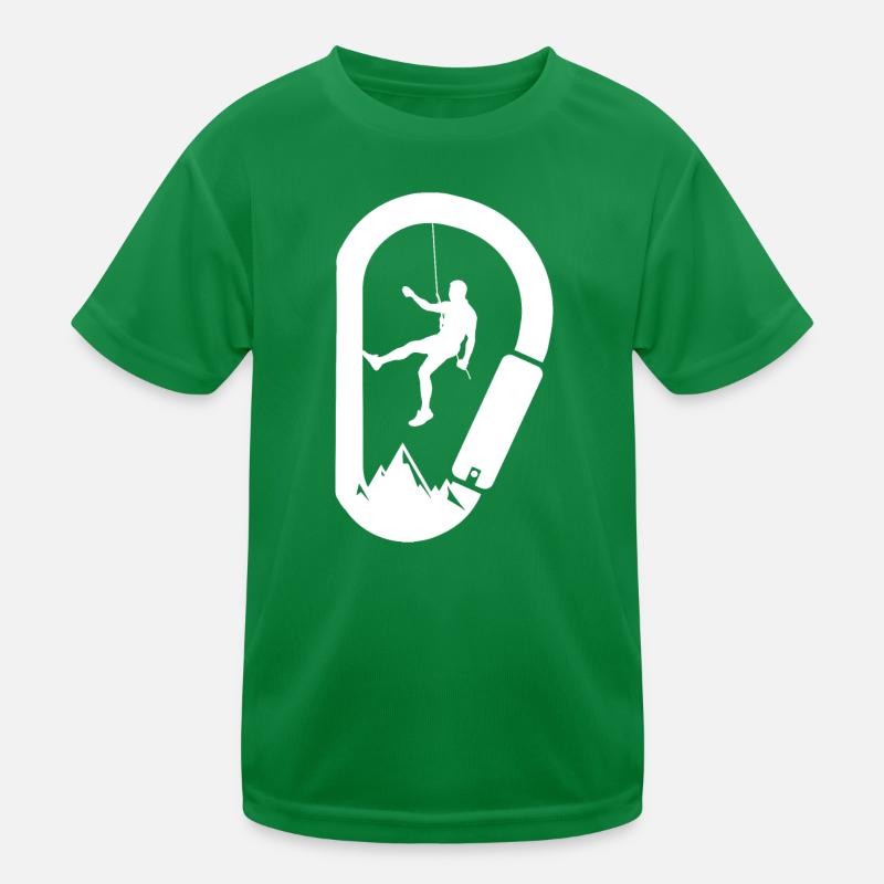 Karabiner Kletterer Kinder Funktions-T-Shirt