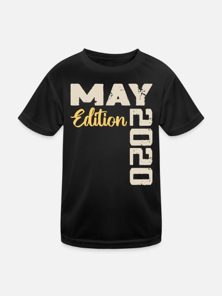 May 2020 Birthday May 2020 Gift May 2020 May - Kids Functional T-Shirt - black - Front