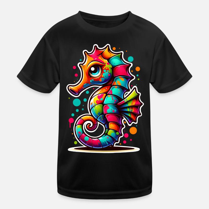 Seepferd Seepferdchen Kinder Funktions-T-Shirt