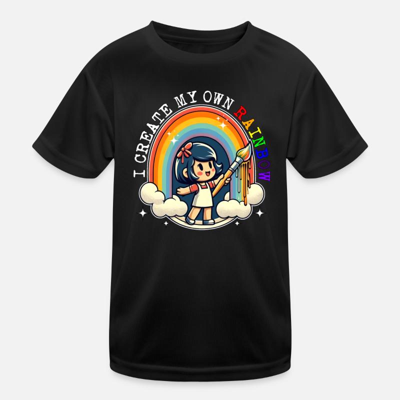 ICH ERSTELLE MEINEN EIGENEN REGENBOGEN Kinder Funktions-T-Shirt