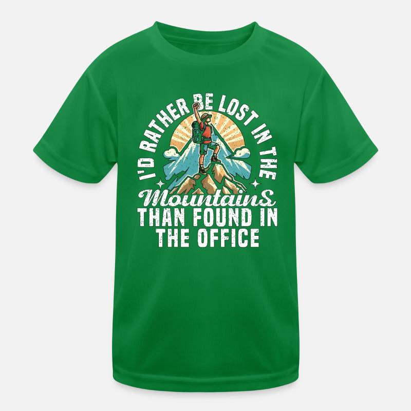 SE PERDRE DANS LES MONTAGNES QUE DANS LE BUREAU T-shirt sport Enfant