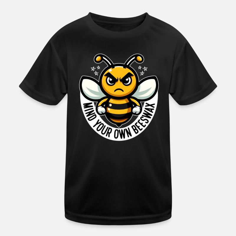 ACHTEN SIE AUF IHR EIGENES BIENENWACHS - Kinder Funktions-T-Shirt - Schwarz