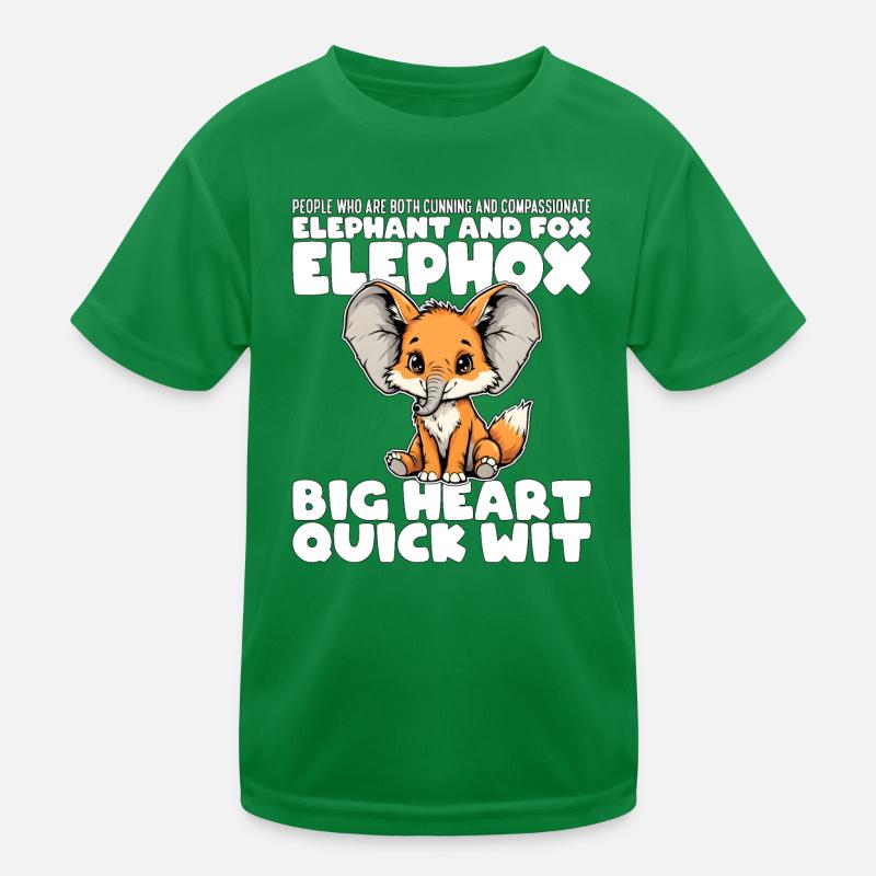 BIG HEART QUICK WIT - ÉLÉPHANT ET RENARD - ELEPHOX T-shirt sport Enfant