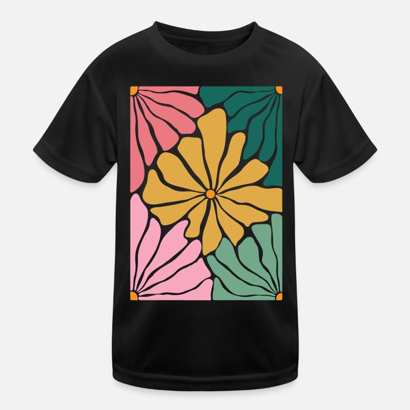 Boho Flowers Kids Functional T-Shirt