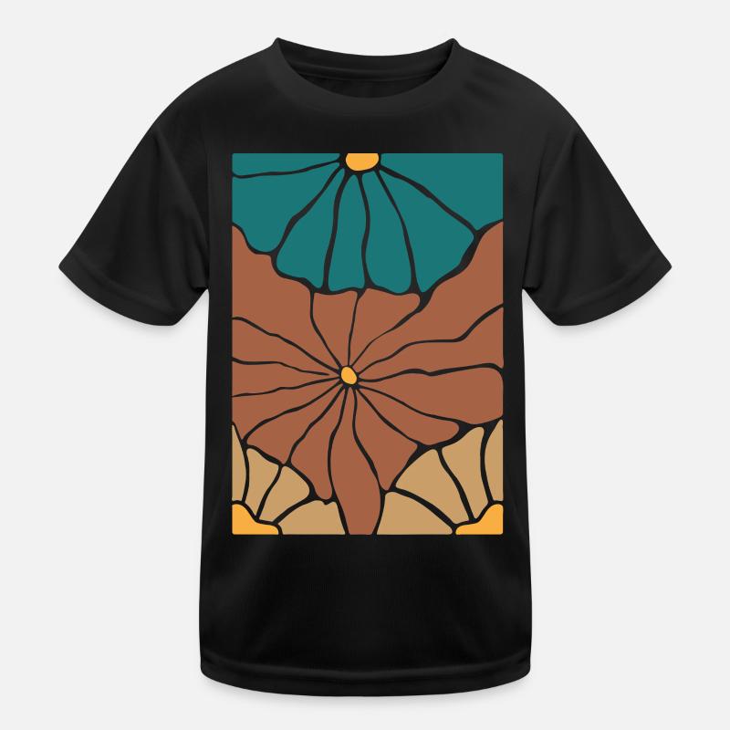Boho Flora Blumen Kinder Funktions-T-Shirt