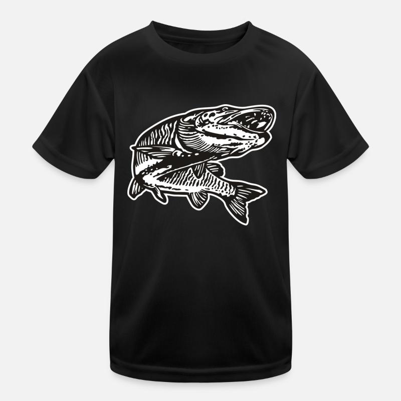 Hecht mit kontur Kinder Funktions-T-Shirt