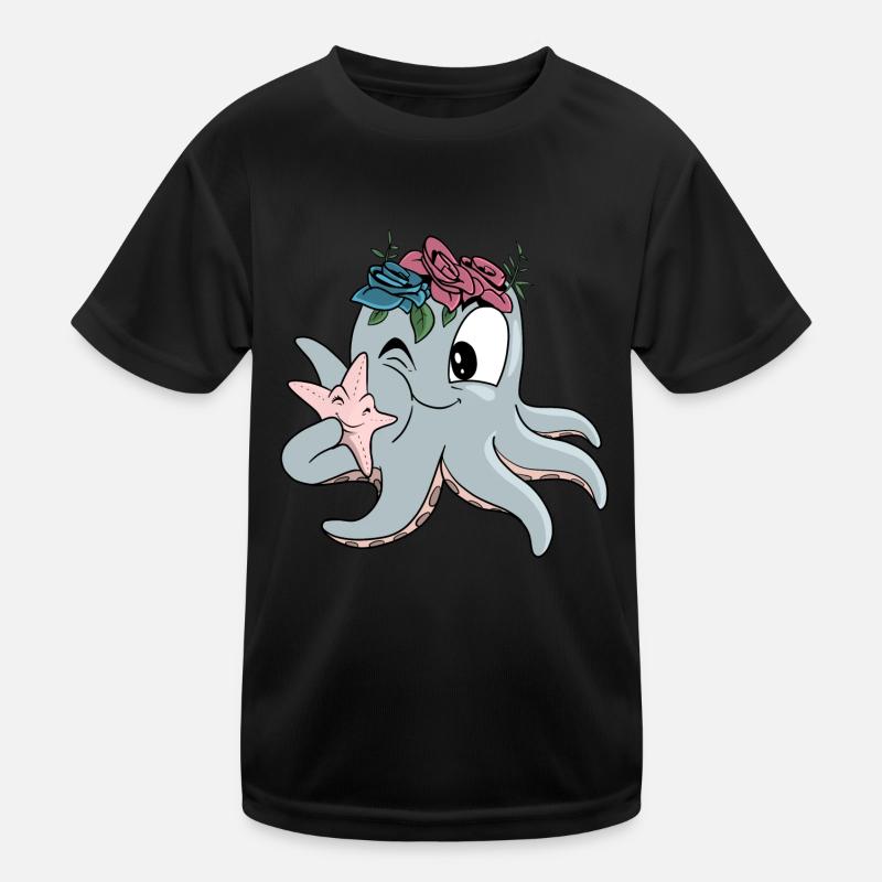 Octopus Starfish Octopus Kids Functional T-Shirt