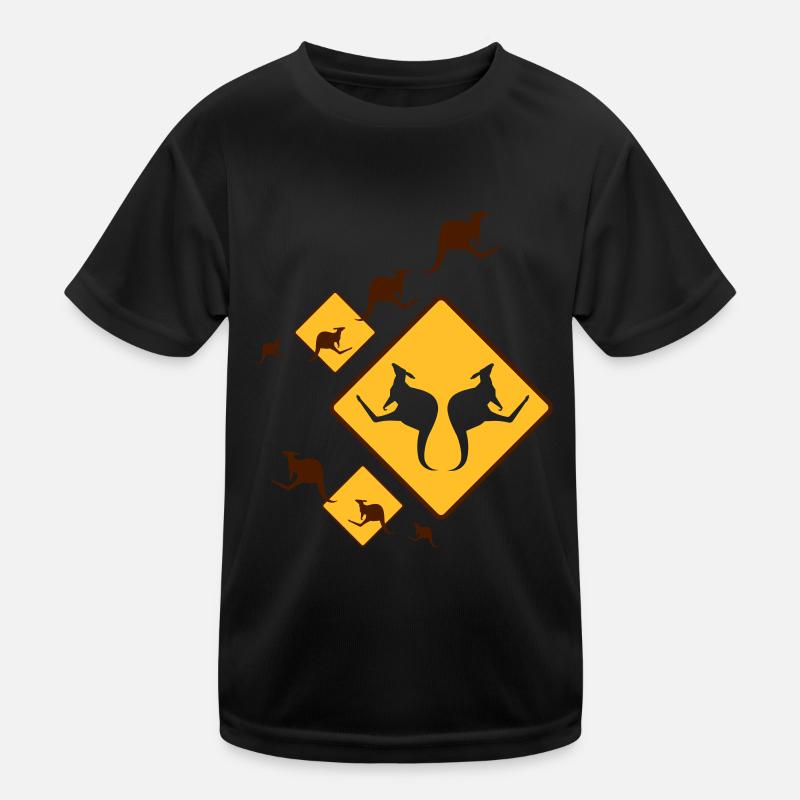 KANGAROO FUN - Kinder Funktions-T-Shirt - Schwarz