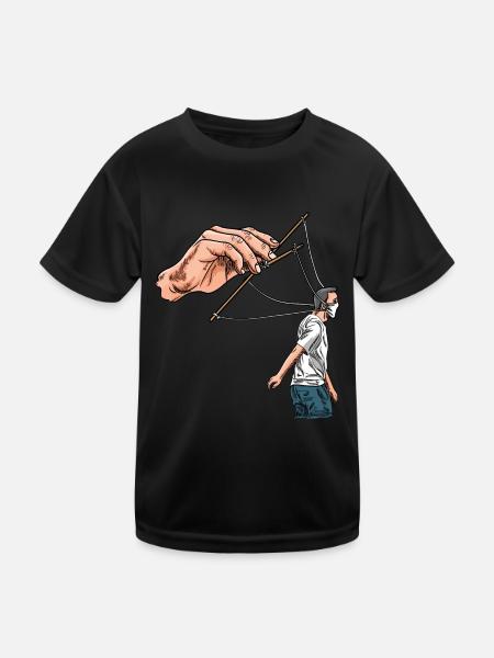 Anti Mask Duty Marionette Face Mask - T-shirt sport Enfant - noir - Devant