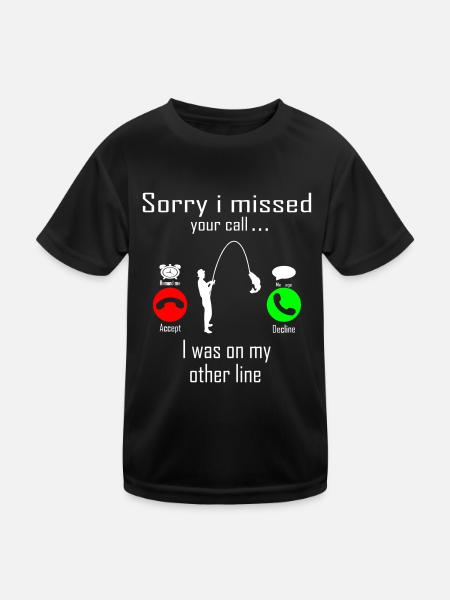 FISHING - Kinder Funktions-T-Shirt - Schwarz