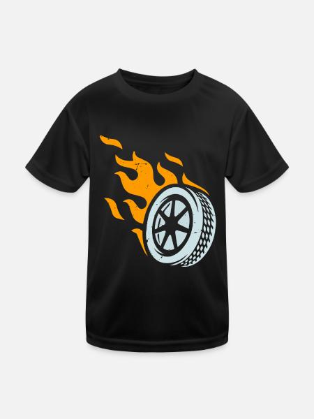 Le sport automobile est notre passion. - T-shirt sport Enfant - noir - Devant