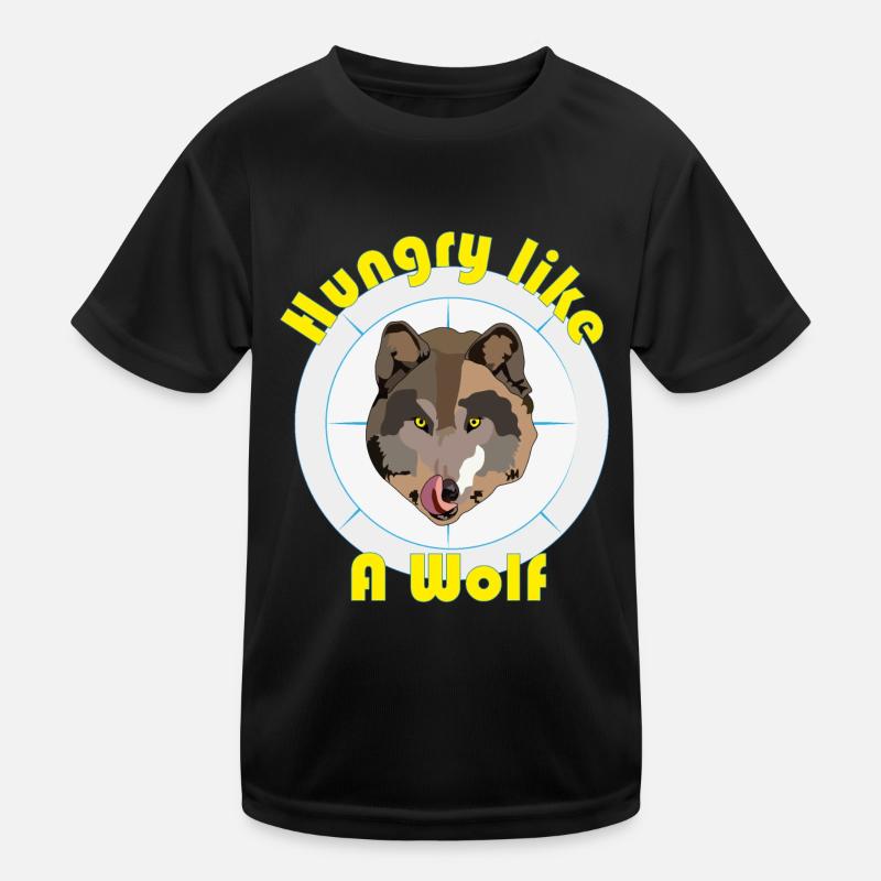 Hungrig wie ein Wolf Kinder Funktions-T-Shirt
