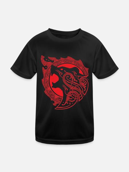 Viking Berserker - Kids Functional T-Shirt - black - Front
