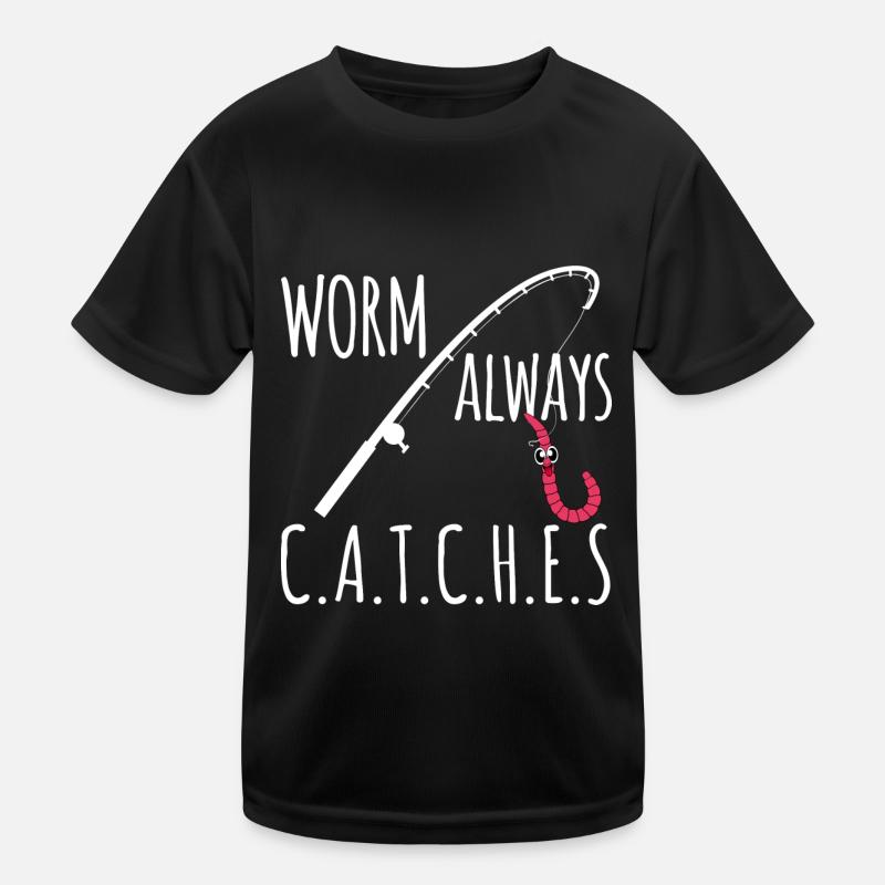 Wurm fängt immer Kinder Funktions-T-Shirt