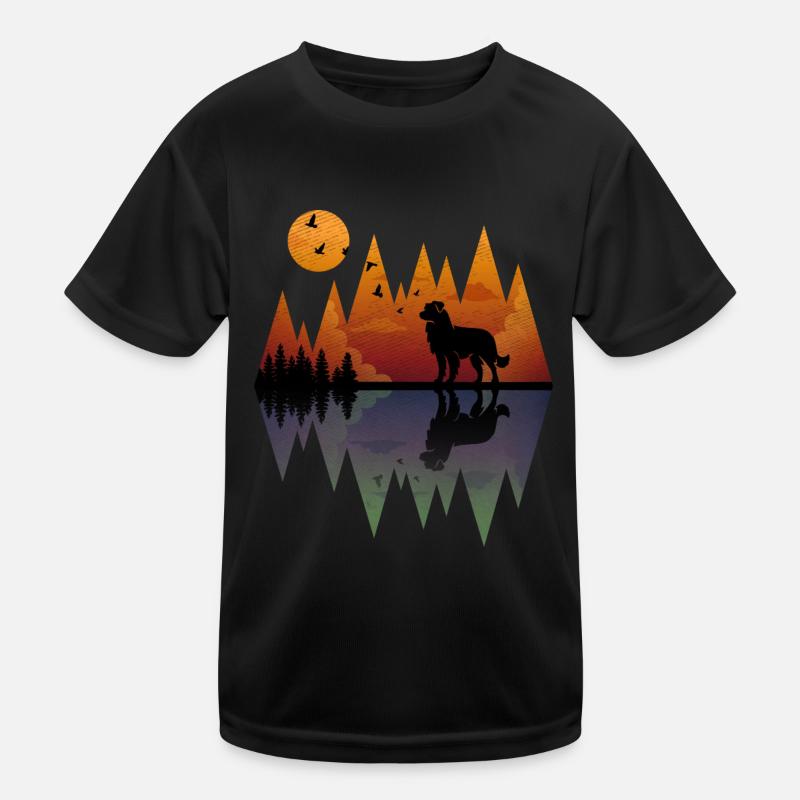 Mountain Australian Shepherd Kids Functional T-Shirt