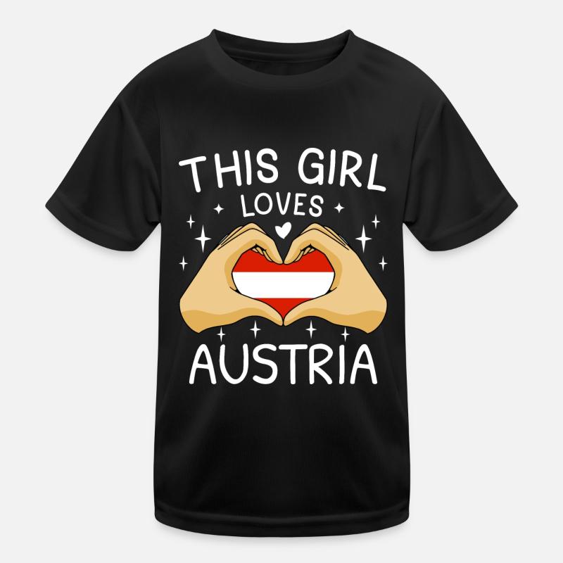 Austria Flag Austria Austrian flag AT Kids Functional T-Shirt