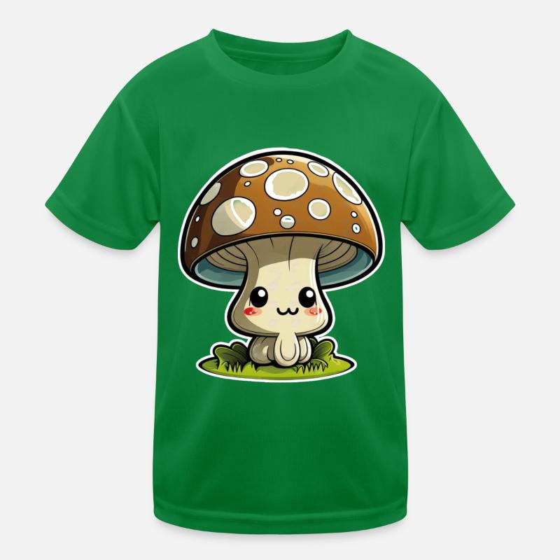 Drôle de champignon de dessin animé T-shirt sport Enfant