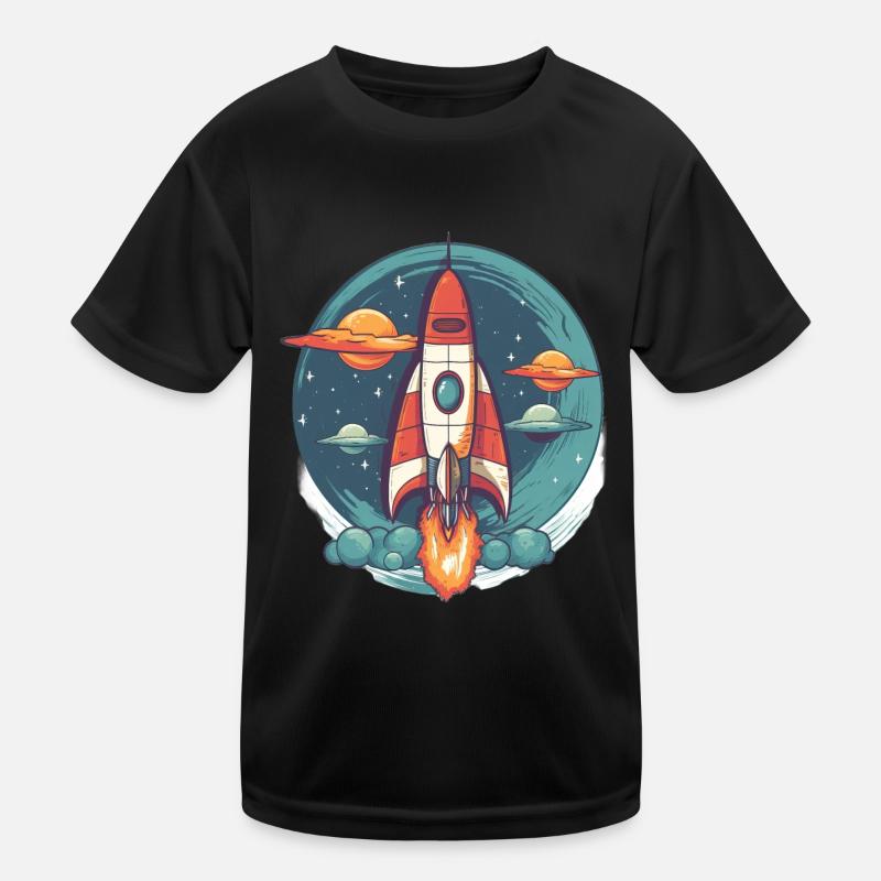 Whimsy Rocket: Galactic Adventure! Kids Functional T-Shirt