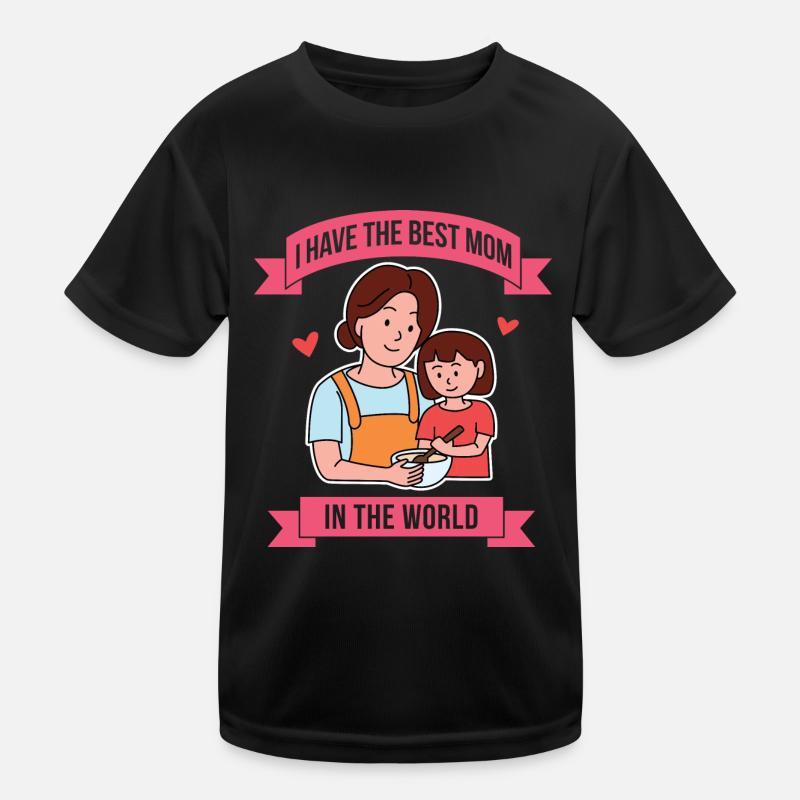 Muttertag Best Mom Design Kinder Funktions-T-Shirt
