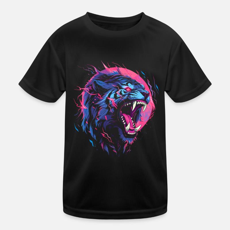 Tigre synthwave T-shirt sport Enfant