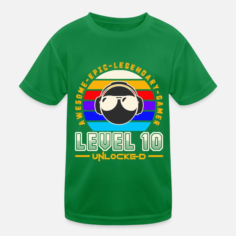 Stufe 10 Kinder Funktions-T-Shirt
