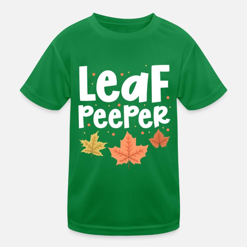 Leaf Peeper Peeping Automne Automne Saison Feuilles T-shirt sport Enfant
