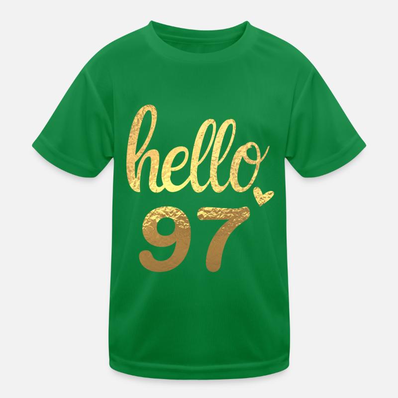 Hello 97 gold Kids Functional T-Shirt