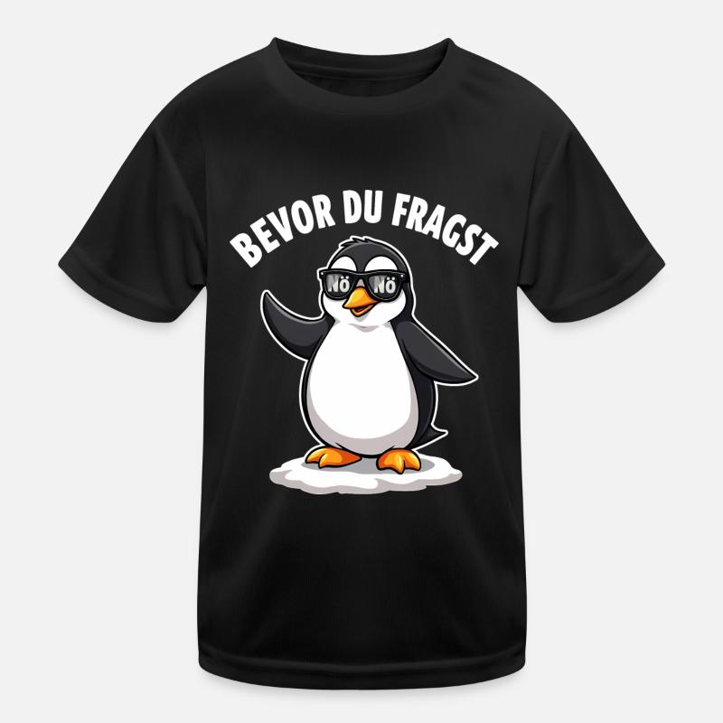 Nein, danke! Pinguin-Design Kinder Funktions-T-Shirt