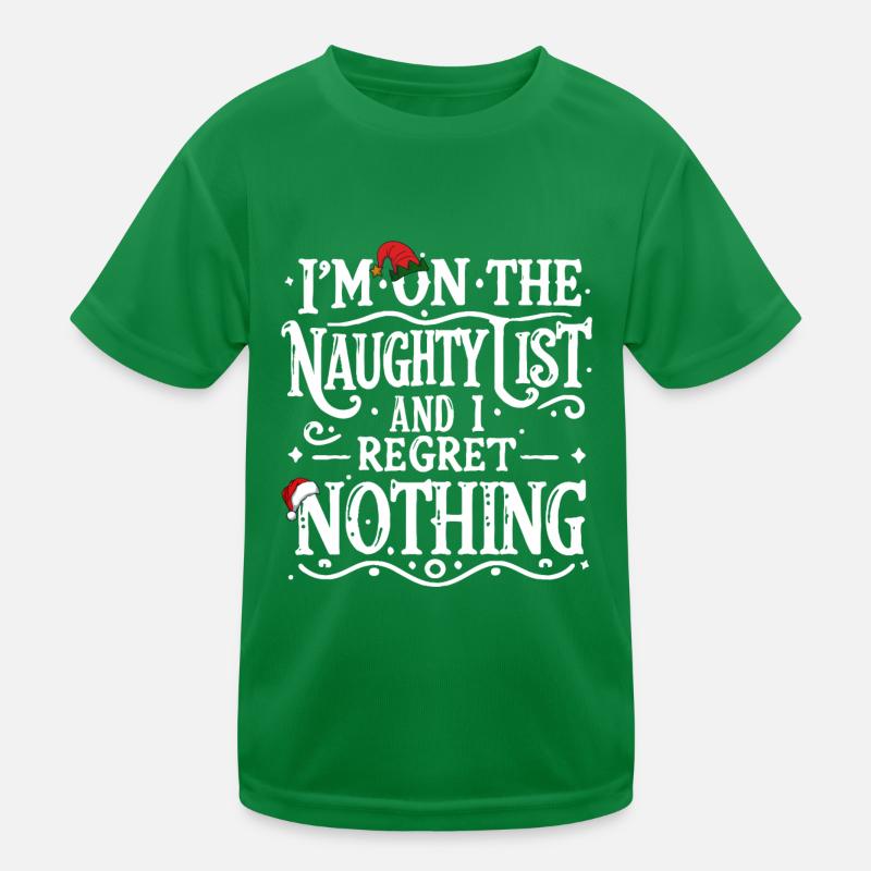 On The Naughty List Kids Functional T-Shirt