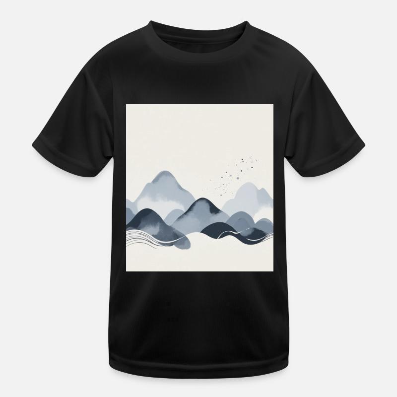 Abstract Mountains Kids Functional T-Shirt