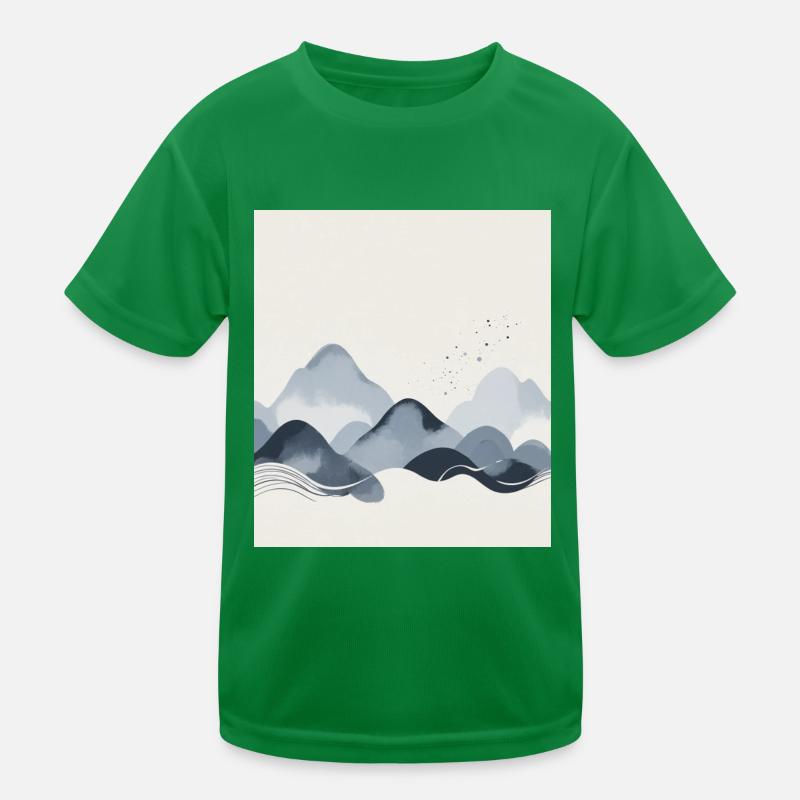 Abstract Mountains Kids Functional T-Shirt