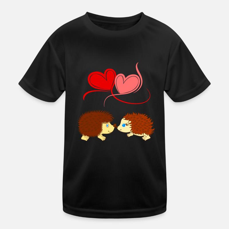 Igel - Liebe überwindet Stacheln - Comicstyle Kinder Funktions-T-Shirt