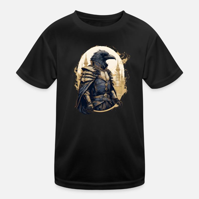 Raven Armor Medieval Castle Knight Bird T-shirt sport Enfant