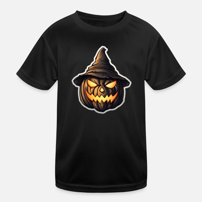 Pumpkinlord Pumpkin Witch Hat Witch Hat Kids Functional T-Shirt