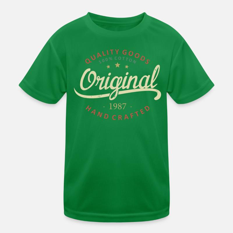 Original 1987 Birthday Gift 1987 Kids Functional T-Shirt