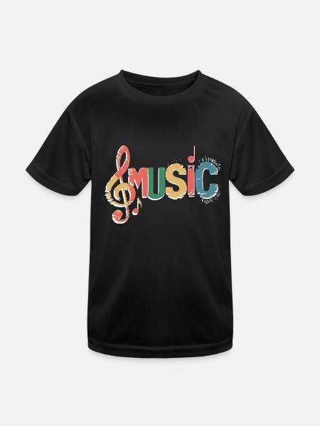 Music - Kids Functional T-Shirt - black