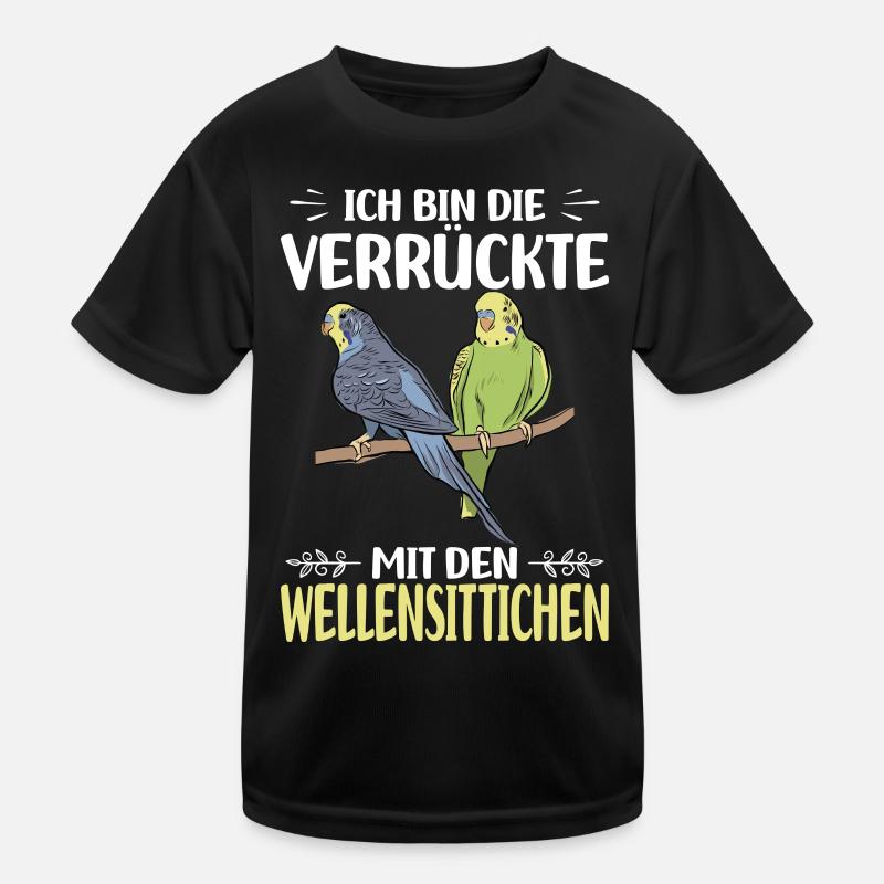 Wellensittich Kinder Funktions-T-Shirt