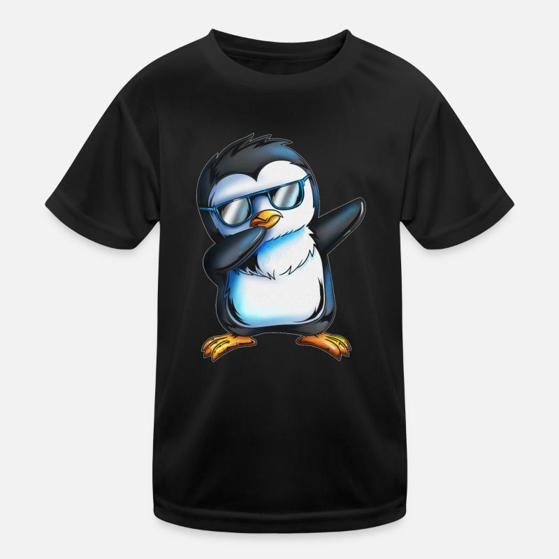 Cooler Dab Pinguine Sonnenbrillen Dabbing Pinguin Kinder Funktions-T-Shirt