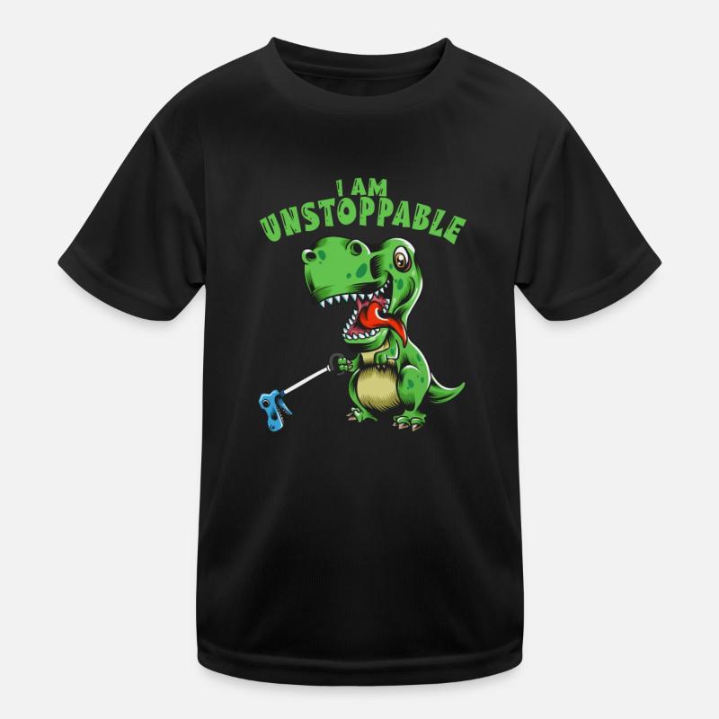 I Am Unstoppable Dino Fan T Rex Kids Dinosaur Kids Functional T-Shirt