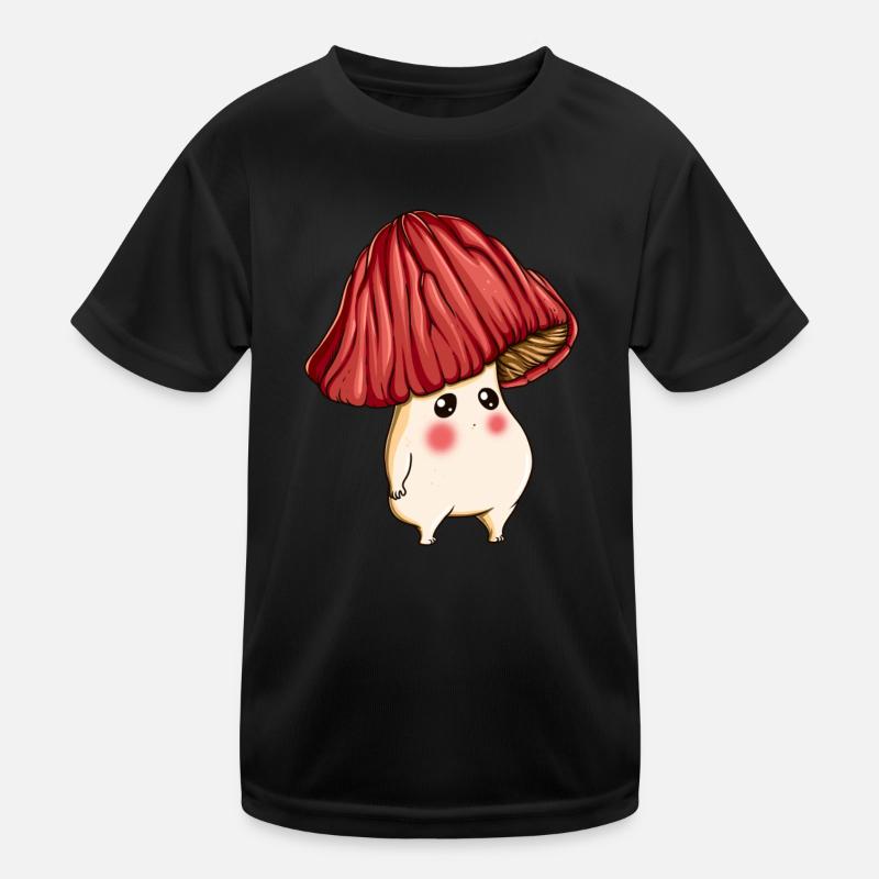 Sad Forest Mushroom Edible Mushrooms Mushroom Picker Kids Functional T-Shirt