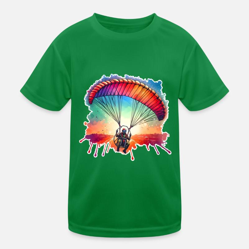 Motorschirm Paramotor Kinder Funktions-T-Shirt