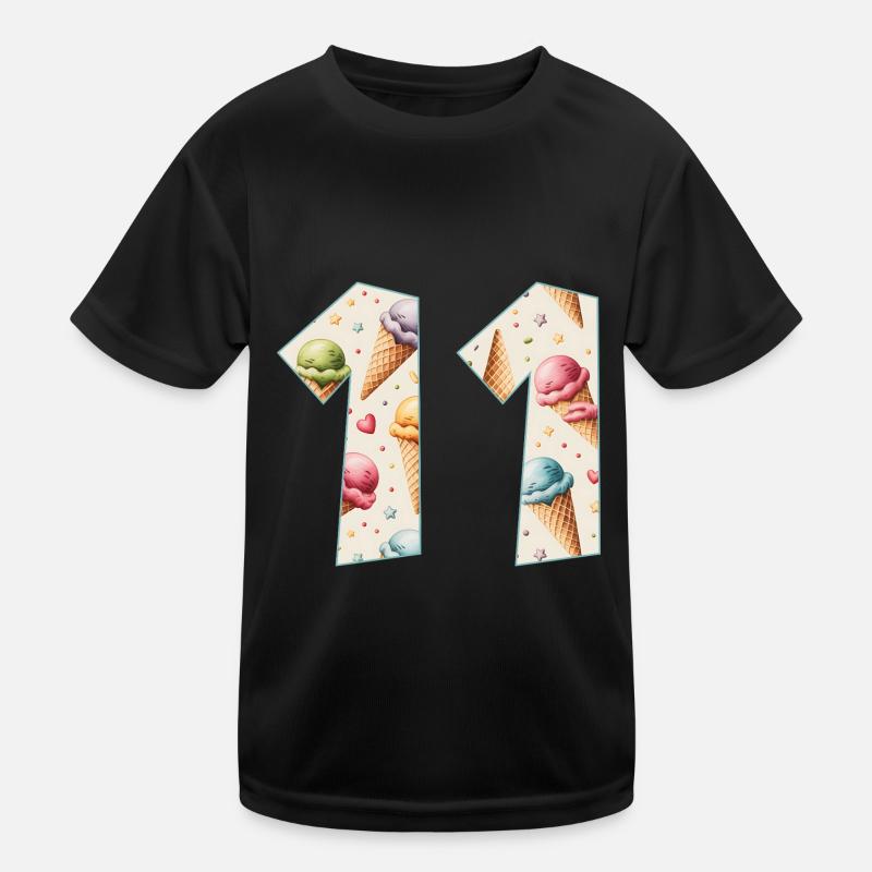 EISCREME NUMMER 11 JAHRE EIS 11. GEBURTSTAG Kinder Funktions-T-Shirt