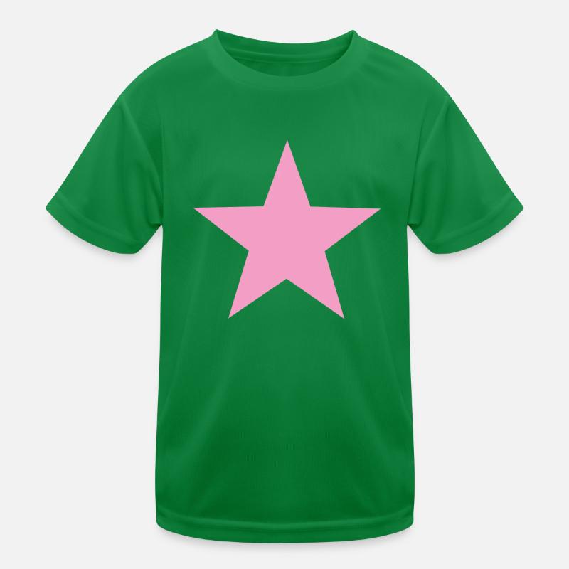 pink star pinker Stern Kinder Funktions-T-Shirt