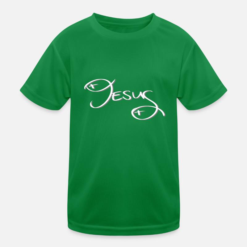 Fish Jesus nice and discreet Kids Functional T-Shirt