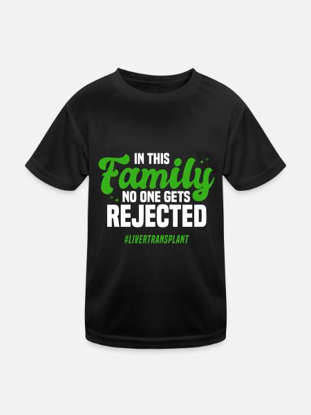 Leberempfänger - Kinder Funktions-T-Shirt - Schwarz - Vorne