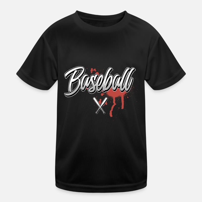 Baseball Kinder Funktions-T-Shirt