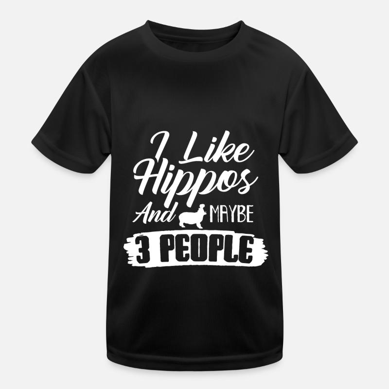 Ich Mag Nilpferde Nilpferd Flusspferd Tier Afrika Kinder Funktions-T-Shirt
