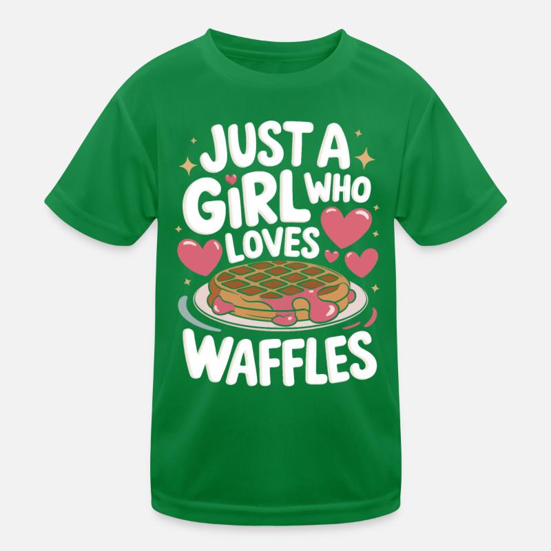 Waffles Breakfast Sweets Kids Functional T-Shirt