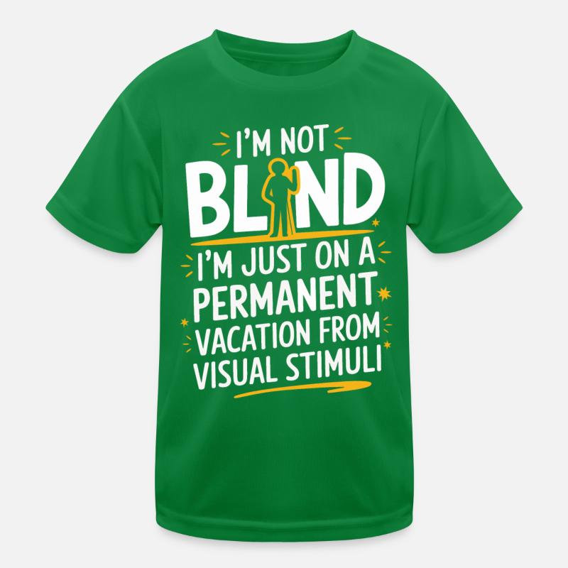 Blinde Blindheit Sehbehinderte Menschen Kinder Funktions-T-Shirt