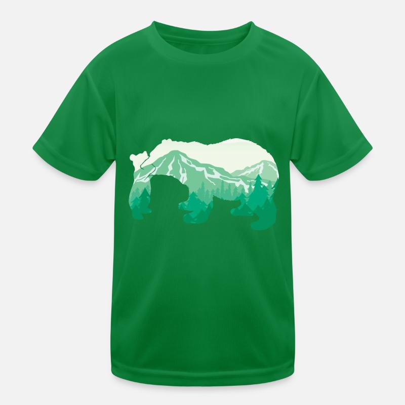 Bär - der große Bergbär Tier Liebhaber Geschenk Kinder Funktions-T-Shirt
